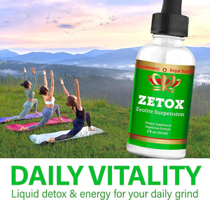 Zetox - Zeolite Suspension (2 fl oz) - Safe, Effective & Easy Daily Detox